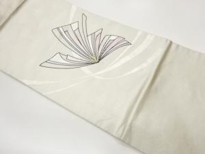 抽象花模様織出し名古屋帯